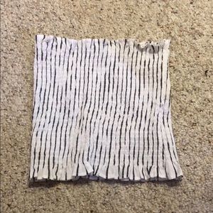 Tube top frilly navy and white beach